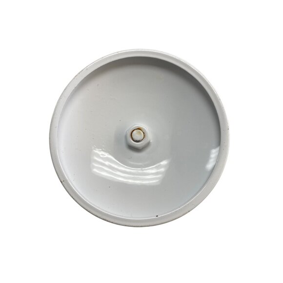 Glass & White Metal Pedestal Candle Holder With Elegant Design - Picture 3 of 5